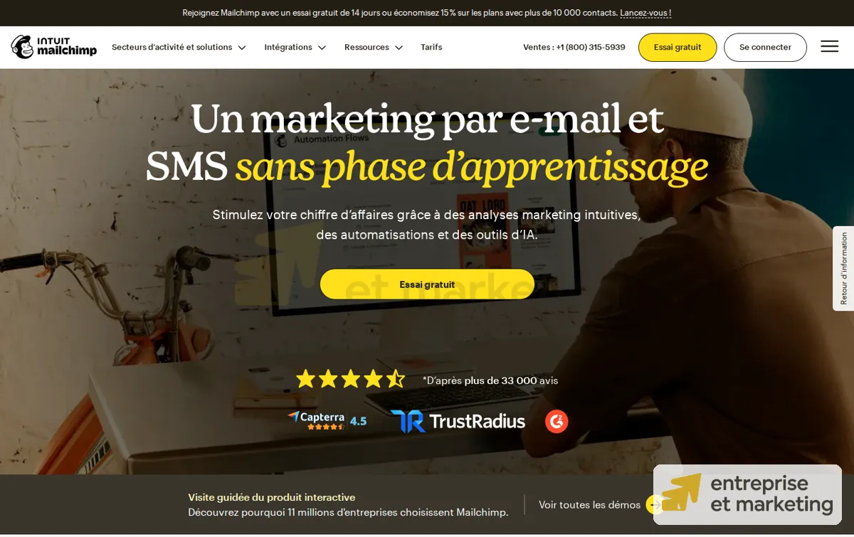 Capture : Plateforme d’emailing et SMS | Mailchimp